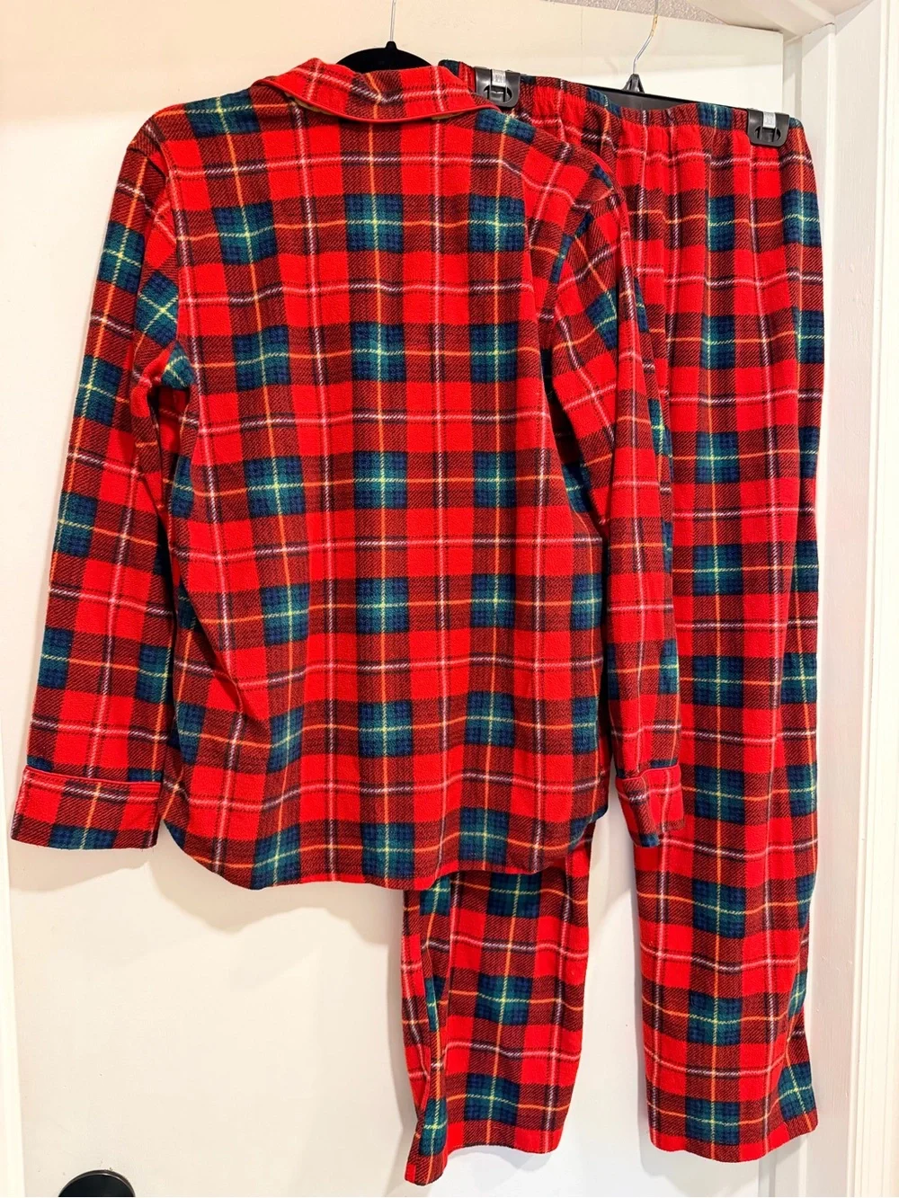Lauren Ralph Lauren Plaid Fleece Pajama Set Size Medium
